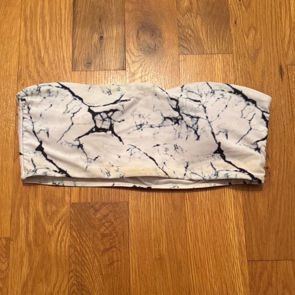 Marble Print Swim Top